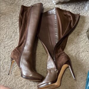 Nine West Brown Heeled Boots